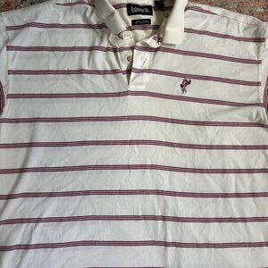 Ashworth Vintage White And Red polo